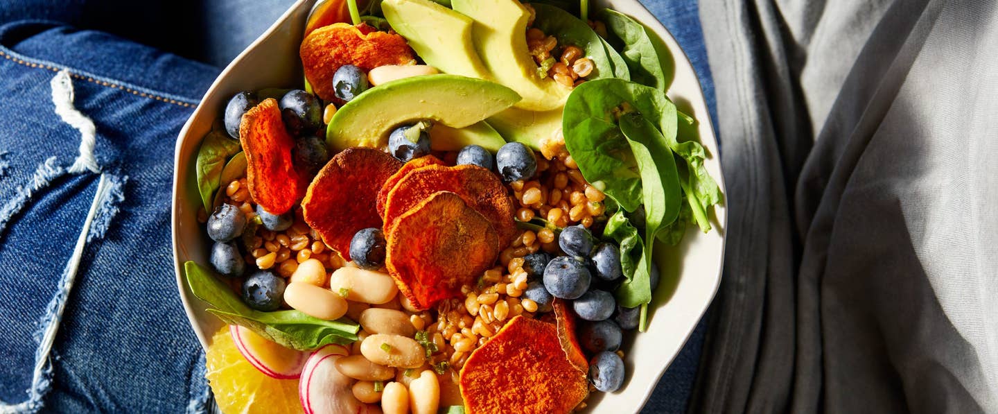 blueberry bowls with Orange Vinaigrette