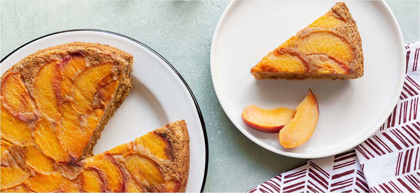 peach upside down cake for fourth of july