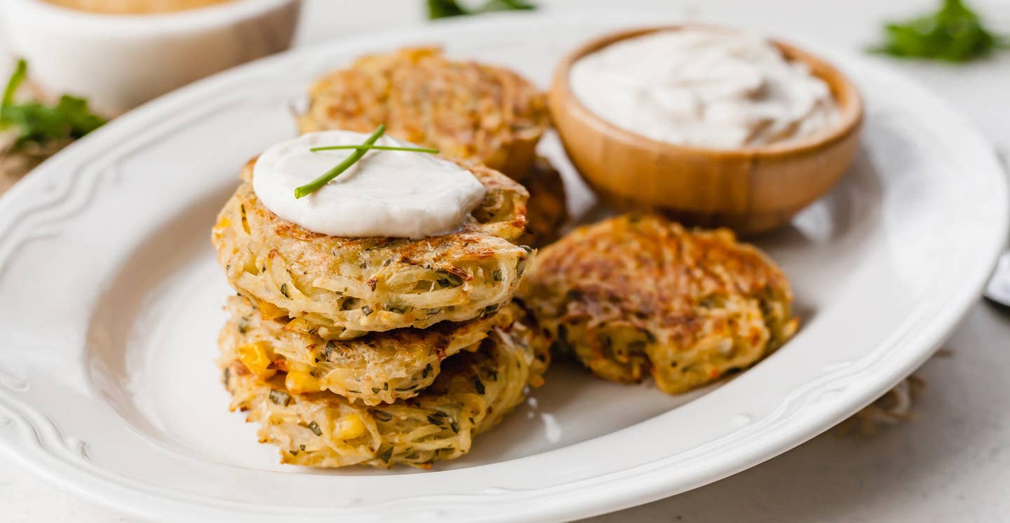 Potato-Corn Vegan Latkes