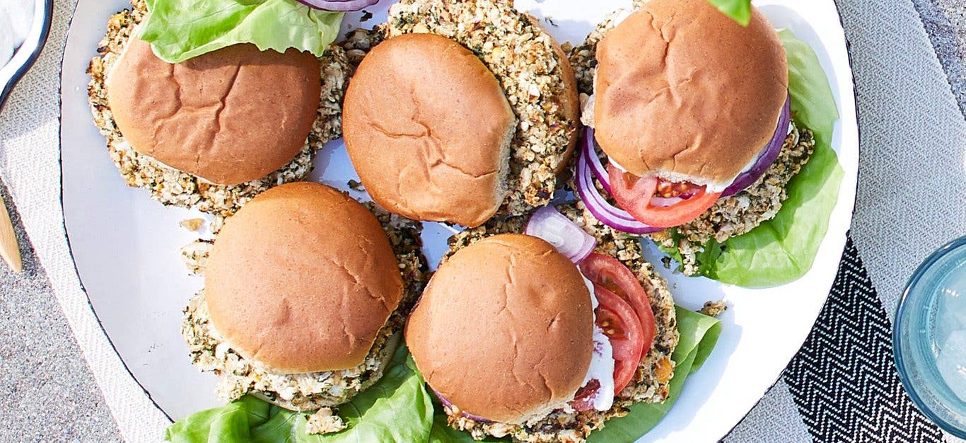 White Bean and Pesto Burgers